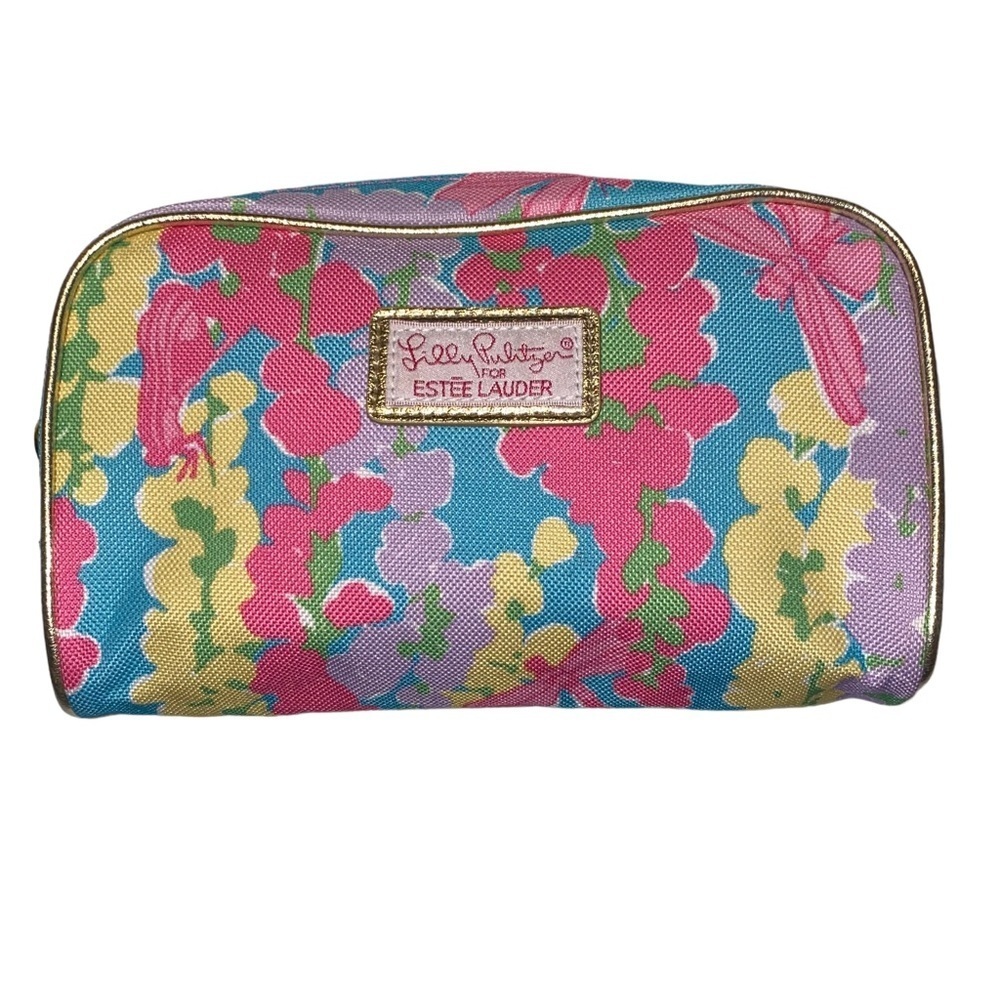 Lilly Pulitzer for Estée Lauder Floral Makeup / Cosmetic Bag NWOT